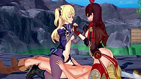 i love these two archer girls in genshin impact 3d hentai uncensored