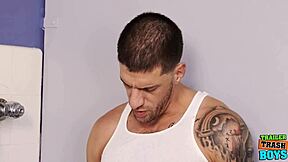 Trailertrashboys gay hunks jax thirio and ty roderick breed with ass licking and rimjob