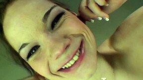 Felicity licks pussy with flexible tongue!