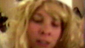 busty brunette roleplays as blonde nurse, sucking patient's big natural tits cock