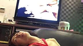 Miyuki Gets Tied Up On The Hotel Sofa And Humiliated While Watching Av