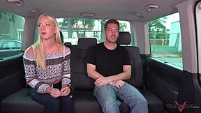 Alluring Blonde Picked Up For Hard Drilling In Van