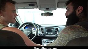 Stepson proves he's ready to drive daddy's car with Unclebangs in rough action