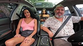 Luna Brunette Gets Intense Licking On The Street, Revealing Her Big Pussy.