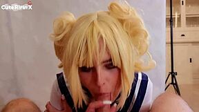 Cuteririnx Boldly Blows And Swallows In Toga Himiko Cosplay