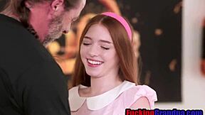 hell yeah, step grandpa bangs redhead step granddaughter on birthday!