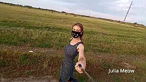 Teen 18+ Juli Smith Undresses And Flashes In Public Field.