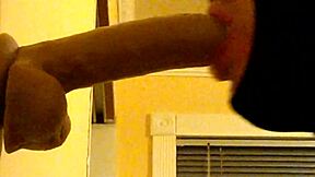 Gay guy hood deepthroating dildo