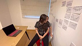 Colombian tattooed student kisses and fucks in office.