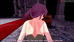 คาฟก้าทำรักแรงๆ กับใบหน้า ahegao หนักในแฟนตาซี