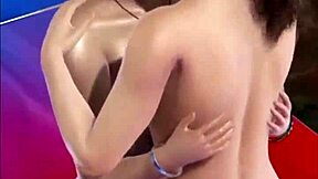 I am watching the Resident Evil head roll in this monster cartoon anime hentai game