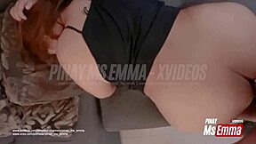 Homemade wife begs for creampie from ex-boyfriend while husband is away, big tits bouncing