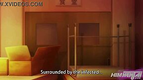 Sensei's big cock struggles in my tight pussy.