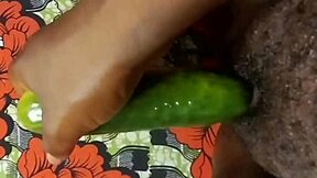 Oh My God, Watch Cyndy Blackslave Go Wild with a Cucumber Fuck and Explosive Squirt!