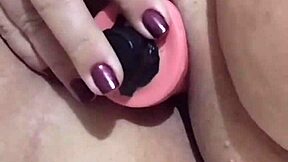 Naughty Bia exposes big pussy outdoors