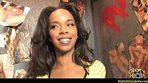 feeling amazing in gloryhole blowjob