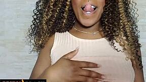 Teen 18+ Ebony Squirting In Pov With Cute Black Tits