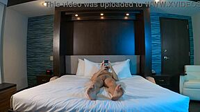 just jerking off solo in a hotel room, ya know?