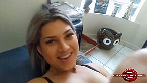 Melody Antunes Blows Tattooed Guy On Casting Couch