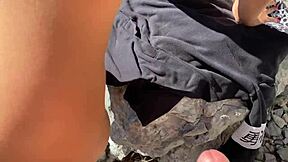 Fucked her in the woods in the ass crazy skinny brunette