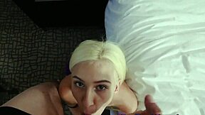 A small girl in a uniform gives a blow job in high definition