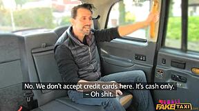 femalefaketaxi fat cock stretches pussy in uk taxi