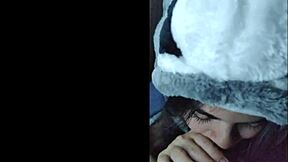 Beautiful 18-19 Year Old Babe White Moon Submissively Deepthroats And Blows In Amateur Oral Session.