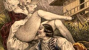 Vintage erotic illustration with sensual charm.