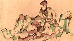 vintage erotic cartoon illustration from anime hentai