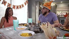 milf armani black has a great thanksgiving fuck session fucking doggystyle big tits pussy brunette riding nipples black give thanks