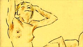 vintage erotic cartoon illustration from anime hentai