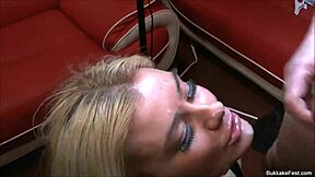 Ava And Jakki Louise Join Bukkake Party