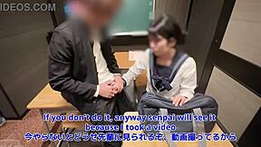 Japanese cosplay amateurs in dirty talk drama with creampie action at home