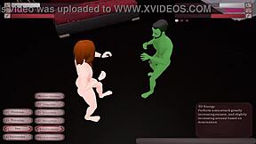 kinky fight club battle between gorok and aven in wild action