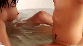 exotic lesbians share kisses and feelings together.