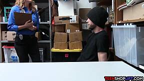 Milf officer fucks shoplifter