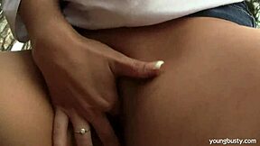 Busty Teen 18+ Rita Masturbate Outdoors Young 18+ Softcore Tits