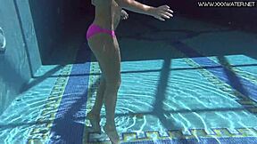 hot russian jessica lincoln bathing in the pool