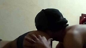 Mature wife eats pussy then fucks with masks