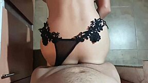 Skinny Tattooed Stepsister Asks for Cock in Bedroom and Gets Cum