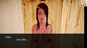 in my new family cartoon, teen 18+ with small tits gets big cock in ass