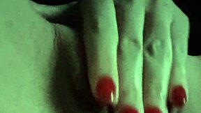 Horny Girl Squeezes Shaved Pussy Clit!