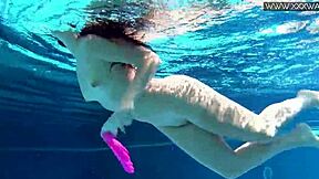 hot russian jessica lincoln bathing in the pool