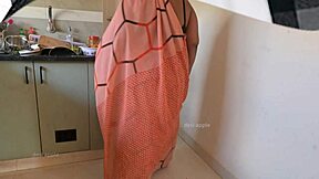 Tamil owner jerks off in kitchen in front of maid!