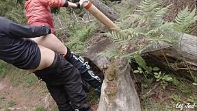 Liz and Ted combine biking with intense outdoor sex. Public workout turns hardcore.