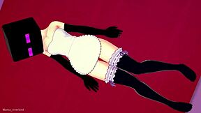 girlfriend ready to fuck in enderman mask 😈