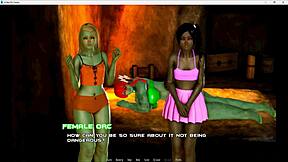 Monster girl: Naked Bunny Zombie in heat on breeding island