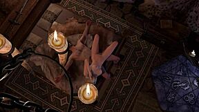 Slim Blonde Rides Cock Hard in Skyrim Porn Parody