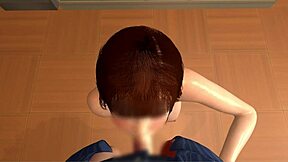 3d Ero Anime Cousin Sister Gives Blowjob After School