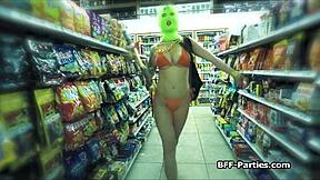 post heist foursome with busty bikini bandits